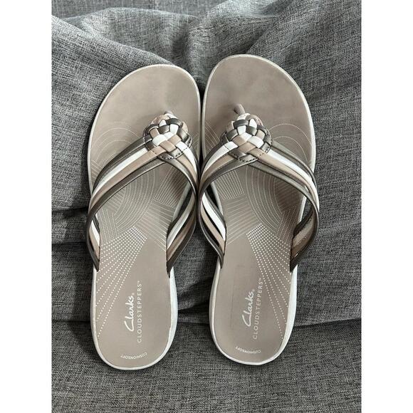 Clarks Breeze Coral Sandals Womens Size 10 Flip Flops - Picture 1 of 12